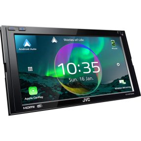   JVC KW-M875DBW 2 DIN autós multimédia 6,8″ érintőképernyővel, 4 kamera bemenettel, DAB+/FM, WiFi-s Apple CarPlay és Android Auto támogatással