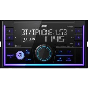   JVC KW-X850BT 2 DIN Bluetooth autórádió változtatható gombvilágítással és külső mikrofonnal