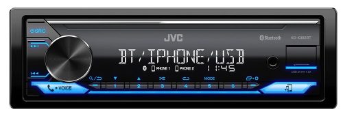 JVC KD-X382BT autórádió Bluetooth-tal, FLAC támogatással és rövid beépítési mélységgel