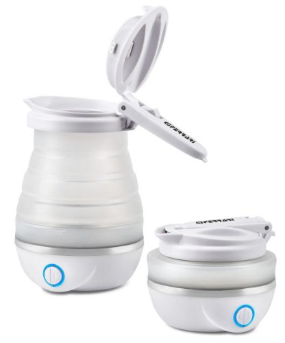 G3 Ferrari G10165 Compà összecsukható elektromos vízforraló 0,8 literes, szilikon tartály, kettős feszültség, utazáshoz