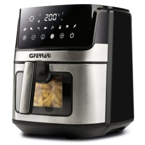   G3 Ferrari G10167 FRIGGISANO VISUAL többfunkciós forrólevegős sütő 6,5 literes digitális kijelzővel, 8 programmal, ablakos tartállyal