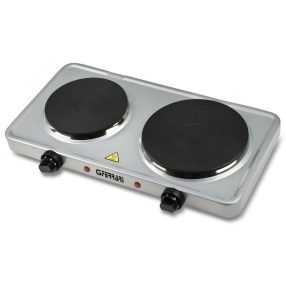   G3 Ferrari G10122 kétlapos elektromos tűzhely 2500 W öntöttvas lapokkal, kül- és beltéri használatra