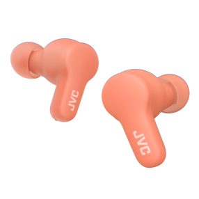   JVC HA-A7T2-P True Wireless fülhallgató Bluetooth 5.3, 24 óra üzemidő, IPX4, 3 hangmód, Gumy kivitel, barackszín