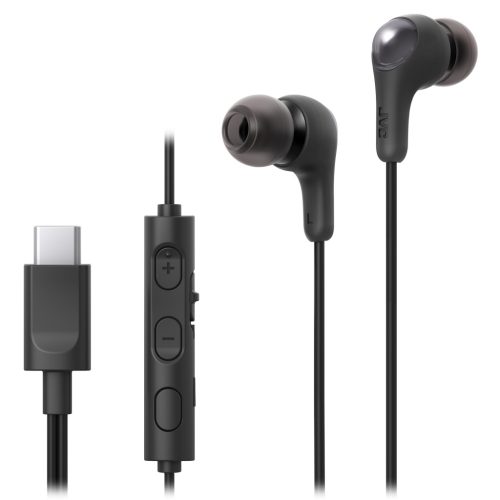 JVC HA-FR9UC-B Gumy Connect fülhallgató USB-C csatlakozóval, vezérlővel