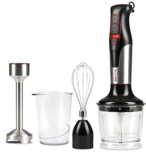 Girmi MX39 3 az 1-ben mixer készlet 800W botmixer, habverő és aprító, rozsdamentes acél tartály