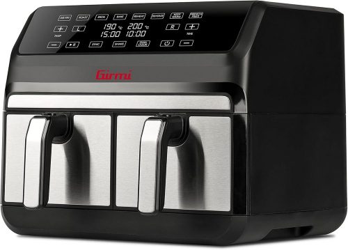 Girmi FG22 dupla forrólevegős sütő, 2x4L kapacitás, digitális kijelző, 8 program, SYNC és DUAL COOK funkcióval