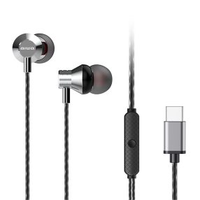   Aiwa ESTM-50USB-C/SL Prémium hangminőségű Japán fülhallgató USB-C csatlakozással, Hyperbass mély