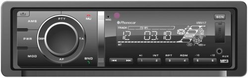Phonocar VM017 Professzionális autórádió Bluetooth kihangosítóval, CD/USB/SD lejátszással, eltávolítható előlappal