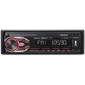   Aiwa IC-300BT Aiwa MP3/USB autórádió, Bluetooth 5.1 kihangosítással és zeneátvitellel, levehető előlappal