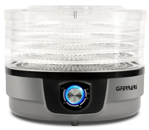 G3 Ferrari G10197 aszaló gép 250W, 5 db 32 cm-es BPA-mentes tálca, állítható hőmérséklet, forgótálcás rendszer