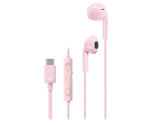 JVC HA-FR17UCPU USB-C fülhallgató 10,7 mm neodímium hangszóróval, mikrofonnal, IPX2, pink