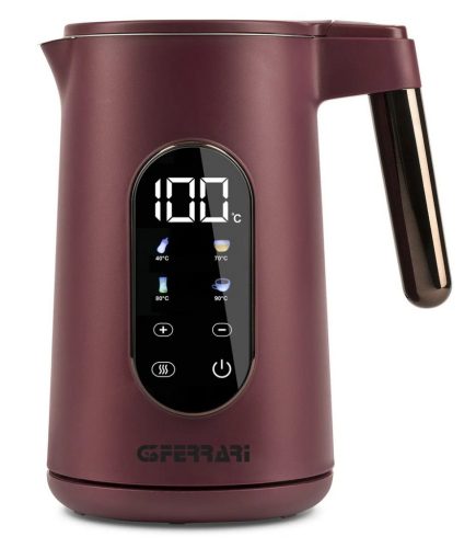 G3 Ferrari G10205 Tisaniere Tech elektromos vízforraló 1,7 liter, állítható hőmérséklet, érintőkijelző, burgundi