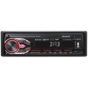   Aiwa IC-320DAB Prémium Japán autórádió DAB+ digitális rádióval, Bluetooth, USB/SD, modern dizájn, levehető előlap