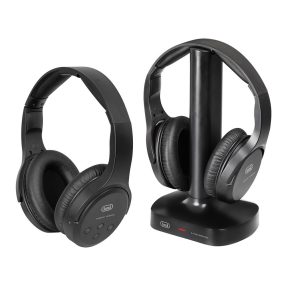   Trevi FRS 1580 TW dupla vezeték nélküli TV fejhallgató szett 2 db fejhallgatóval, 2.4 GHz RF technológia, optikai és jack csatlakozás