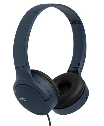 JVC HA-S33UC-A USB-C fejhallgató, 29,7 mm neodímium hangszóró, beépített mikrofon, kék