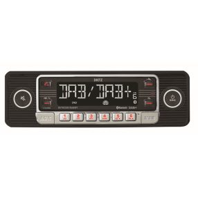   Dietz Retro 301DAB-BT Klasszikus megjelenésű, modern technológiájú autórádió a Retro szerelmeseinek, fekete-króm szín