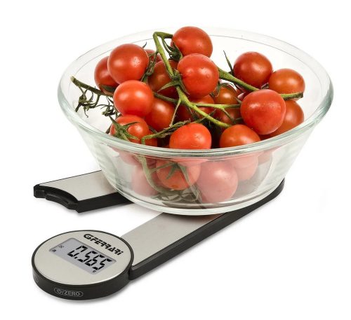 G3 Ferrari G20171 összecsukható háztartási mérleg, 1g-5 kg, gramm és milliliter mérés, LCD kijelző