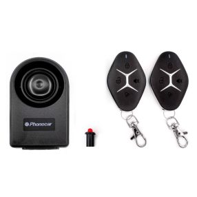   Phonocar 093021 univerzális motorkerékpár- és robogóriasztó dupla motorzárral, 120 dB-es szirénával, IPX5 vízálló kivitel