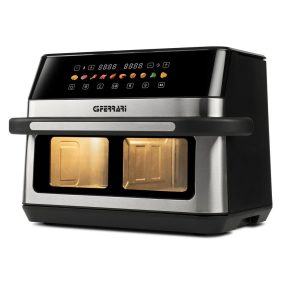   G3 Ferrari G10223 Friggisano 6+6 forrólevegős sütő, dupla 6 literes zóna, 12 literes XXL kapacitás, 10 program, 2200 W, digitális kijelző