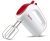 Girmi SB02 elektromos kézi mixer 170 W, 5 sebesség, TURBO funkció, rozsdamentes acél tartozékok, fehér/piros