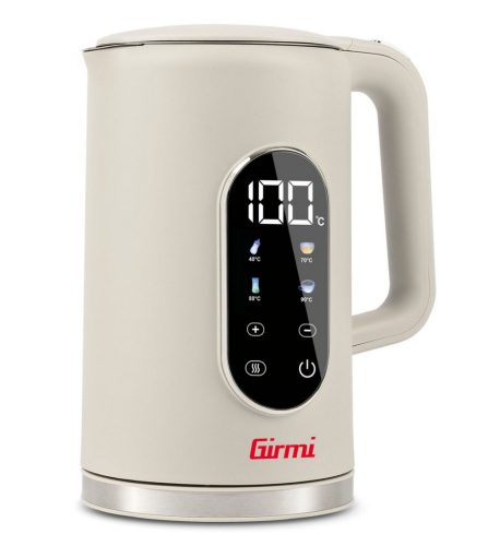 Girmi BL91 hőfokszabályzású elektromos vízforraló, digitális kijelző, melegen tartás funkció, 1.7 literes, homok-bézs szín