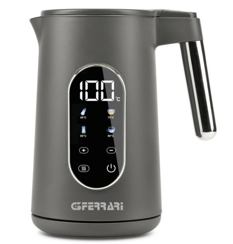 G3 Ferrari G10205 vízforraló grafit szín, állítható hőmérséklet 40-100°C, érintőképernyős kijelző, 1,7 liter
