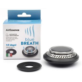   Phonocar 049744 Prémium Solar illatosító készlet BlueBreath aromakapszulával, automatikus forgás, 40 napos frissesség, AirEssence technológia, autós aromaterápia