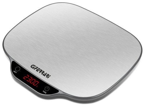 G3 Ferrari G20096 digitális konyhai mérleg 15 kg kapacitással, inox felülettel