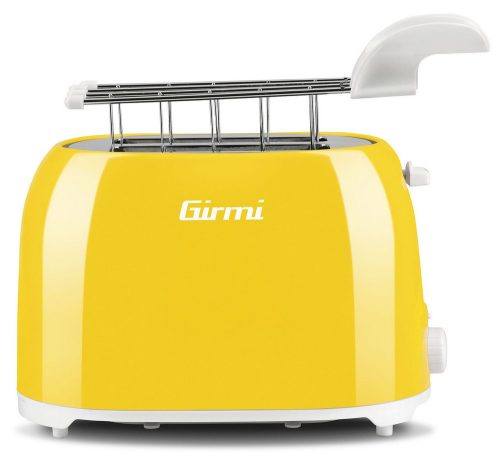 Girmi TP10 kenyérpirító 750 W, 7 fokozat, sárga, kivehető morzsatálca, egy szelet funkció