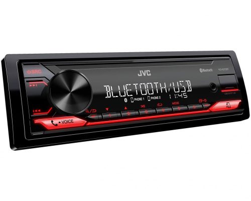 JVC KD-X272BT autórádió USB bemenettel és Bluetooth funkcióval, piros színű megvilágítással