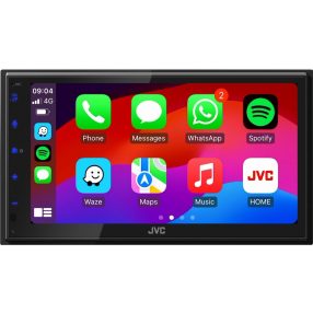   JVC KW-M593BT autós médialejátszó, Apple CarPlay, Android Auto, félmagas rövid vázzal