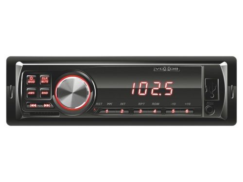 SAL VBT 1000/RD FM-USB-SD-AUX-BT autórádió fejegység 1 DIN piros LED kijelző