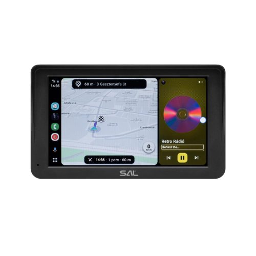 SAL CARPLAY7 autós multimédia központ, 7 colos IPS LCD érintőképernyő, CarPlay, Android Auto, USB, microSD, Bluetooth, WiFi se1-CARPLAY7
