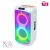 SAL PAR216WH party hangfal, 60 W, 2-utas bassz-reflex, 3 hangszóró, Bluetooth, MP3, digitális kijelző, LED fényeffekt, mikrofonnal