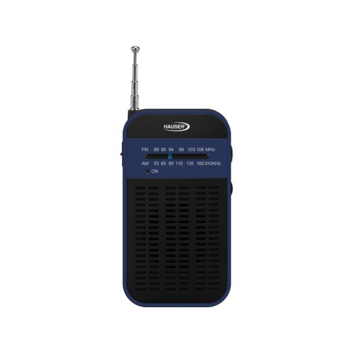HAUSER TR-905 analóg AM/FM zsebrádió, RMS max. 0,5 W, kihúzható antenna, elemes tápellátás