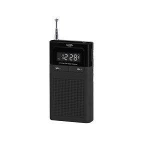  HAUSER TR-906PLL digitális zsebrádió, LED kijelző, max. 0,5 W RMS teljesítmény, óra/ébresztő, elemes tápellátás