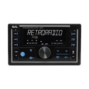   SAL VB5500 SMART 2 DIN autórádió 4x50 W, FM RDS, USB, microSD, dupla USB aljzat, telefonról vezérelhető se1-VB5500