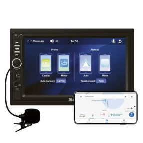   SAL VBX910 2 DIN autórádió 7 colos érintőkijelzővel, CarPlay, Android Auto, tükrözés, Bluetooth se1-VBX910