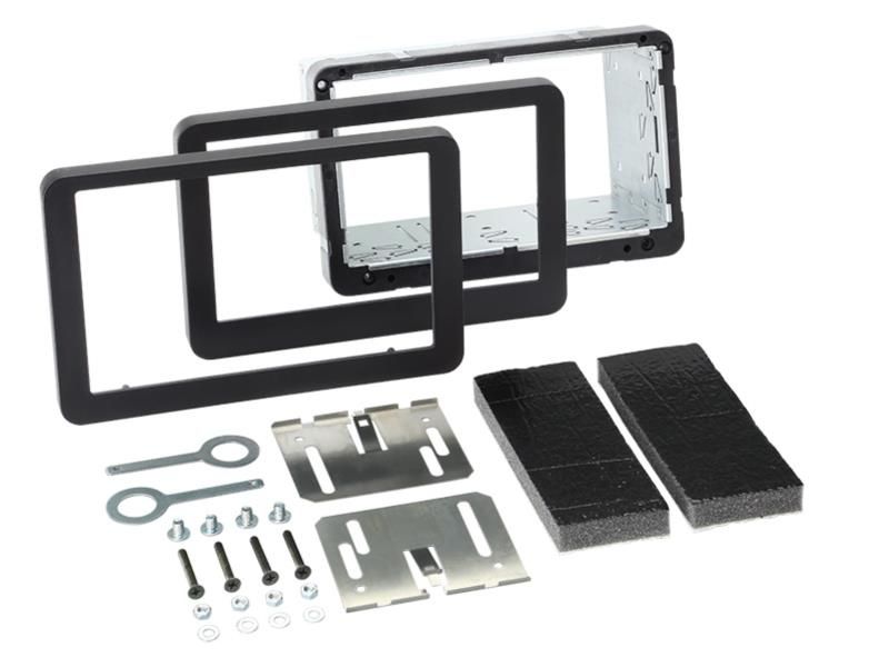 Image of Alfa 159 autórádió beépítő keret Dupla ISO (OEM navigációhoz) 381001-16