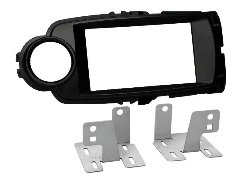 Image of Toyota Yaris 2011-2014 dupla DIN autórádió beépítő keret Fekete CT23TY57