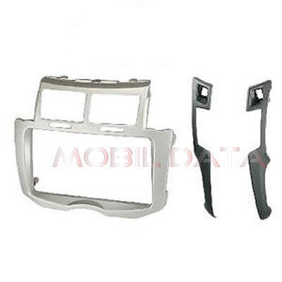 Image of Toyota Yaris 2007-2012 dupla DIN autórádió beépítő keret ezüst CT24TY22