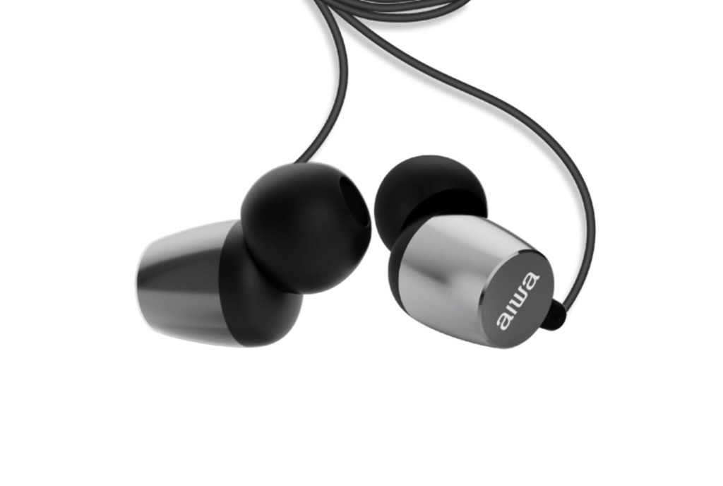 Image of Aiwa ESTM-20SL dinamikus vezetékes fülhallgató mély basszussal és kristálytiszta hangzással, ezüst színben