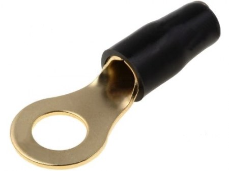 Image of Szemes saru aranyozott 10 mm2 - 8 mm furat fekete SZS10-8F