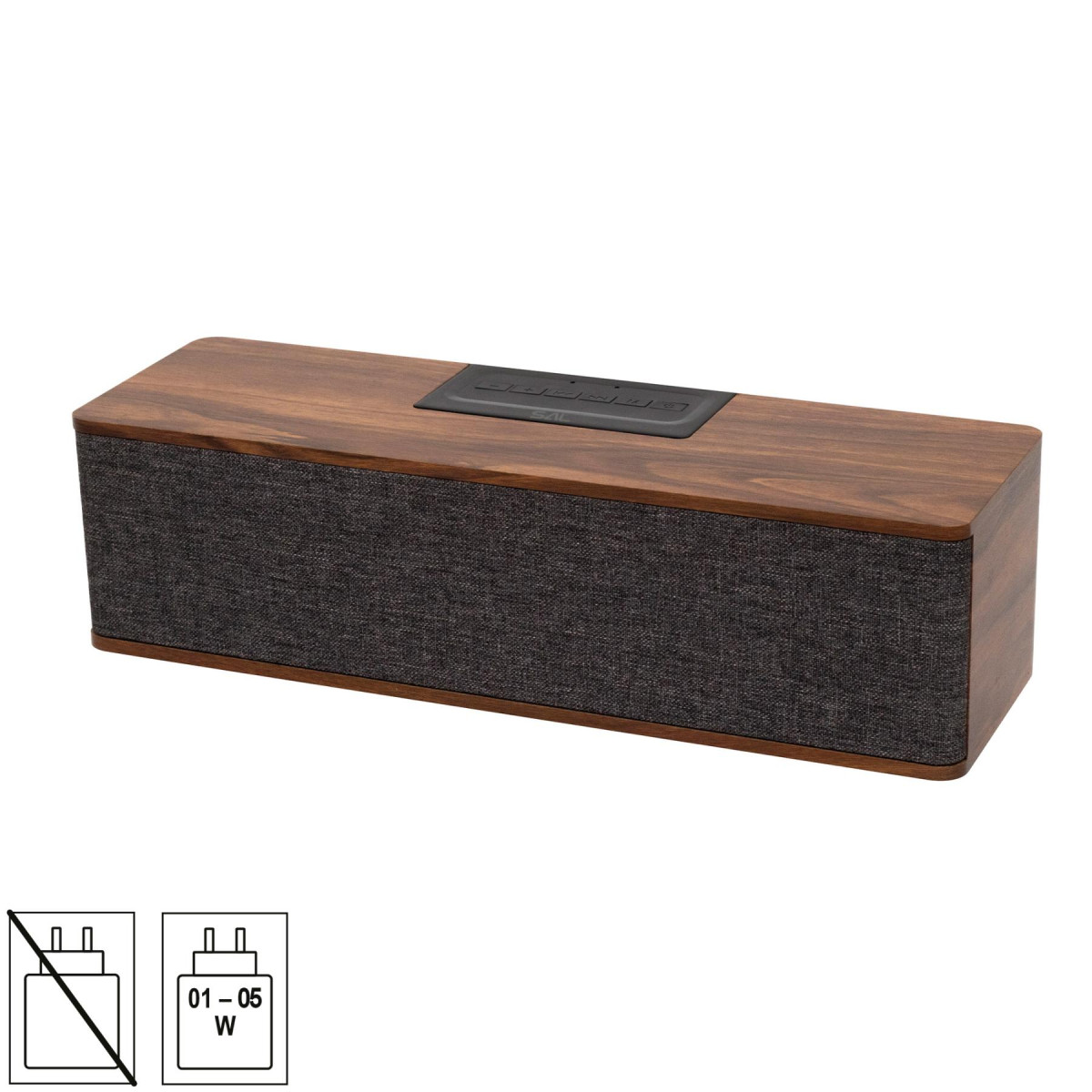 Image of SAL RRT7 sztereó retro hangszóró, vezeték nélküli, 2x5W, FM rádió, Bluetooth, beépített akkumulátor
